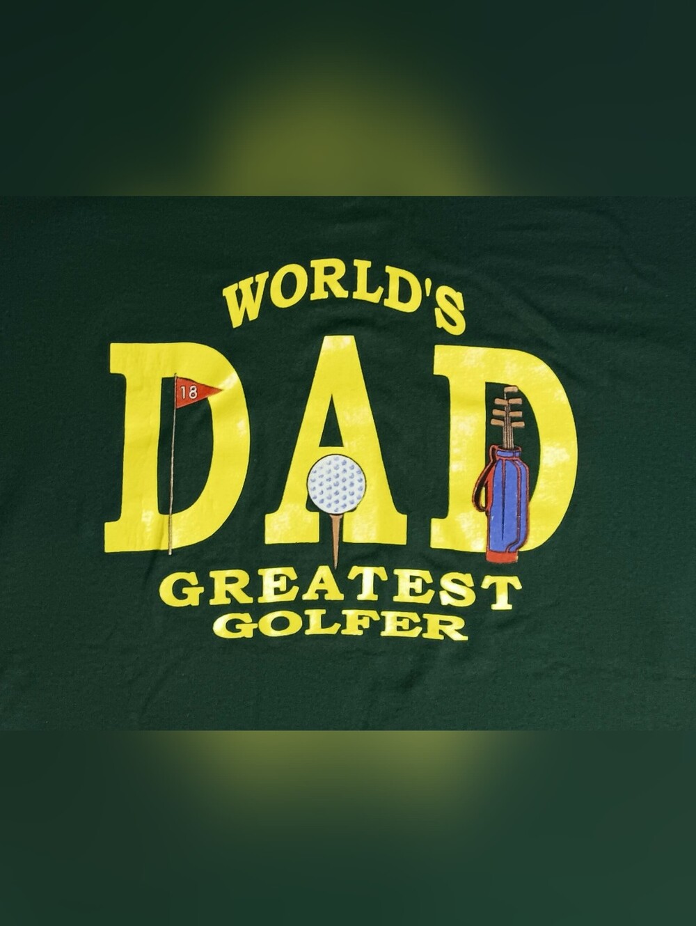 vintage DAD Worlds Greatest Golfer t-shirt 50/50 golf club balls packers green